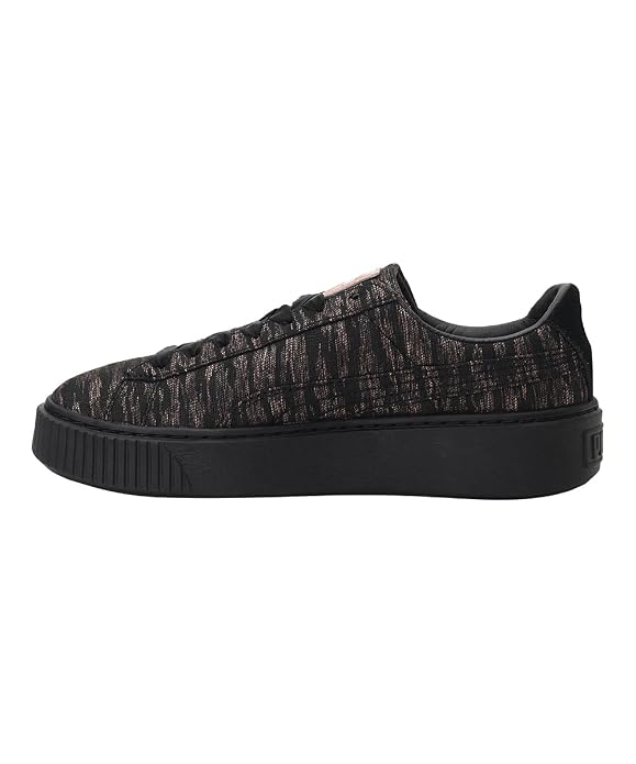 PUMA | Basket Platform Velvet Rope Women's Shoes | Black-Black | 6.5UK