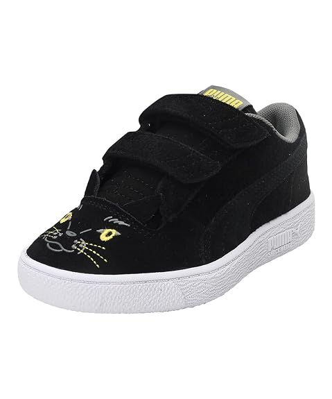 Puma Unisex-Child Ralph Sampson Animals V PS Puma Black-Super Lemon Sneaker (11 Children)