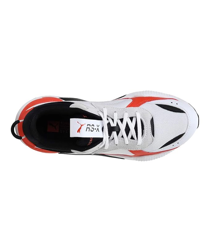 PUMA Unisex-Adult, RS-X Mix, White-Tigerlily, Sneaker, 3UK