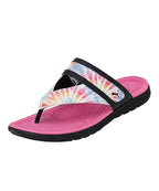 PUMA Women Softride Sunny Tie Dye Flip Flops Puma Black-Phlox Pink - 3