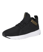 PUMA Women's Enzo Edge Mesh WN's Black-Gold Running Shoe 4 UK