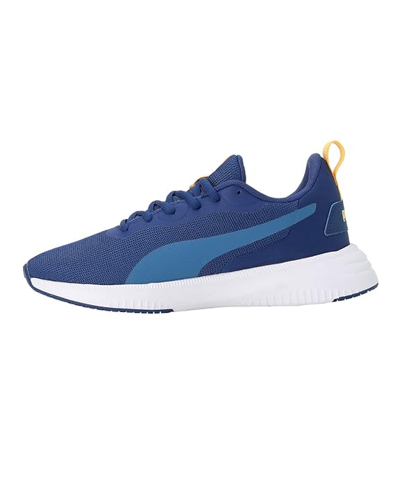 Puma Unisex-Child Flyer Flex Jr Blazing Blue-Lake Blue White Sneaker - 3 UK