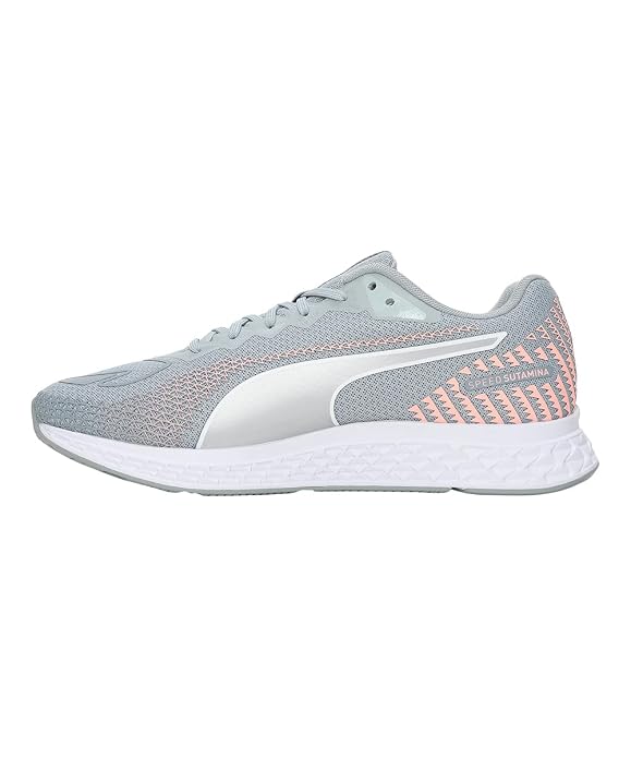 Puma Womens Speed Sutamina 2 WN's Running Shoe (  Quarry-Elektro Peach , 3 )