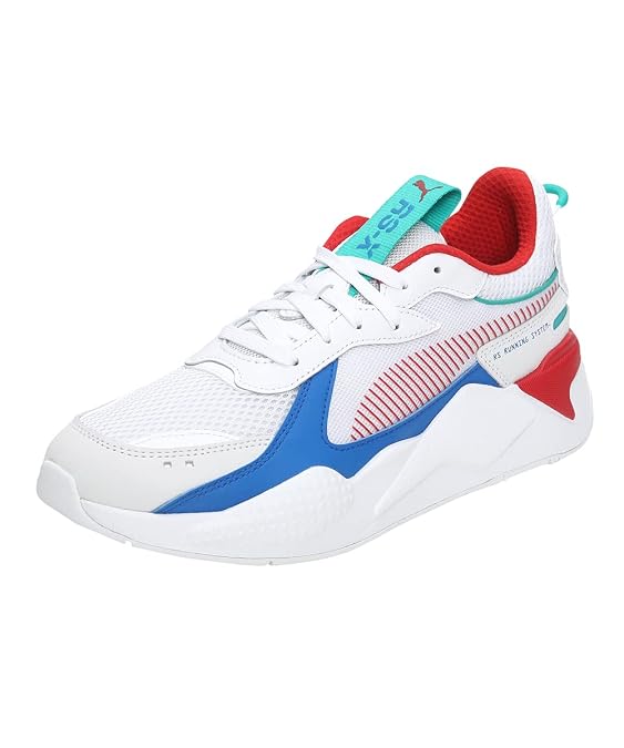 Puma Unisex-Adult, RS-X Toys, White-High Risk Red, Sneaker, 3UK