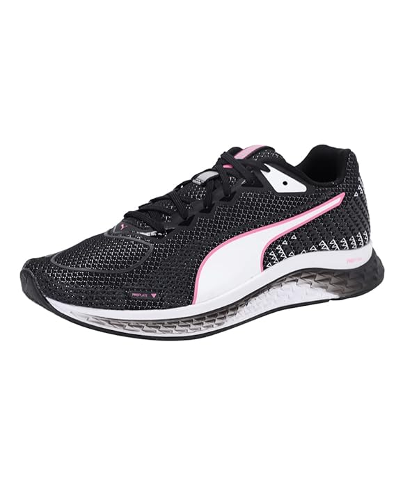 Puma Women Speed SUTAMINA 2 Running Shoe ( Black-White-Luminous Pink , 4 UK )