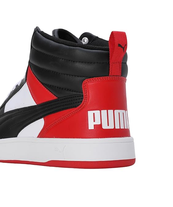 Puma Mens Vegas High Risk Red-White-Black Sneaker - 6 UK