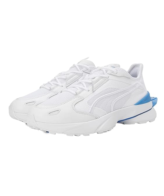 Puma Unisex-Adult Pwrframe Op-1 Equinox Sneaker  (White-Bluemazing , 9.5 UK )