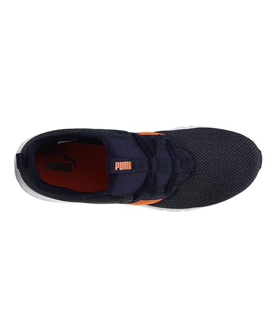 Puma Mens Flex Hype Peacoat-Vibrant Orange Running Shoe - 8 UK