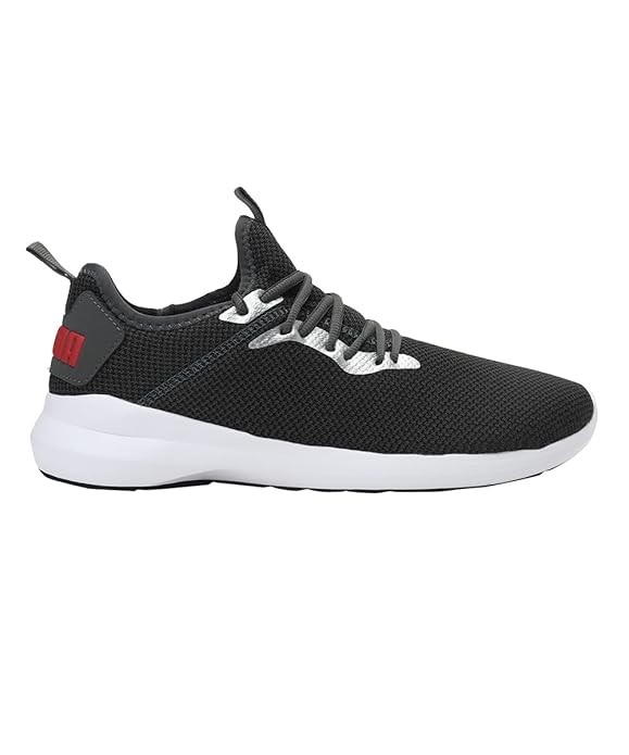 Puma mens Corode Dark Shadow-Silver-High Risk Red Running Shoe- 10 UK