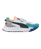 Puma Unisex-Adult, Wild Rider Layers, White-Viridian Green, Sneaker, 4UK
