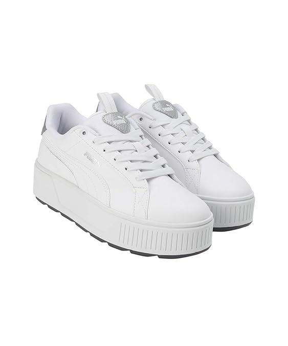 Puma Womens Karmen Pop-up Metallics Sneaker ( White , 4 )