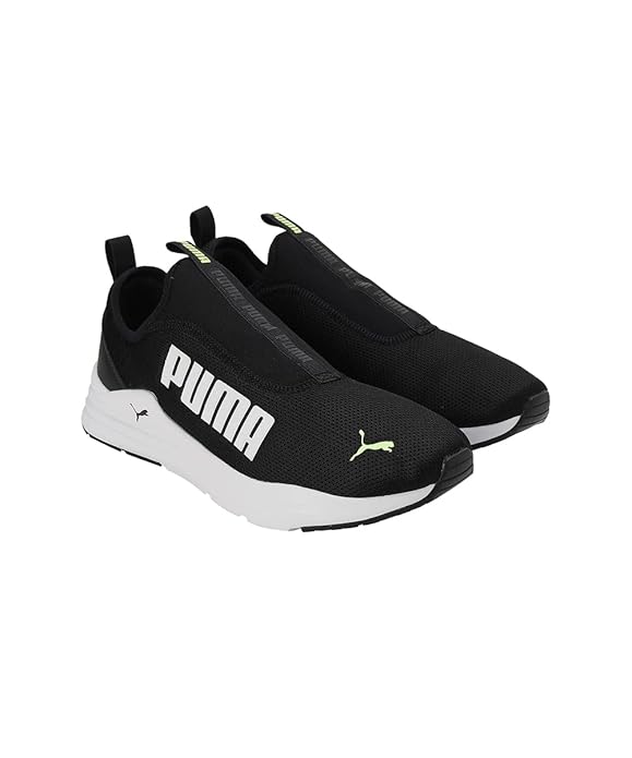 PUMA Unisex-Adult Wired Rapid Black-White-Fast Yellow Sneaker - 10 UK