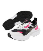 PUMA Womens Kosmo Rider Tech Wns Black-Feather Gray Sneaker - 4UK