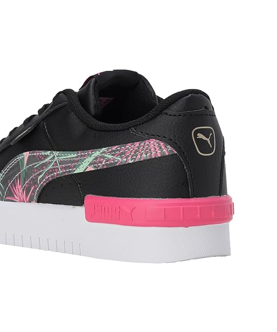 Puma Girls Jada Vacay Queen Ps Sneaker ( Black-Glowing Pink-Gold-White , 2 UK )