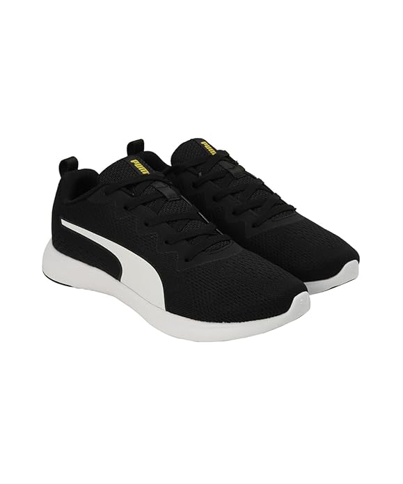 PUMA | SOFTRIDE Vital Engineered Mesh Men's Running Shoes | Black-White-Lemon Meringue | 9UK