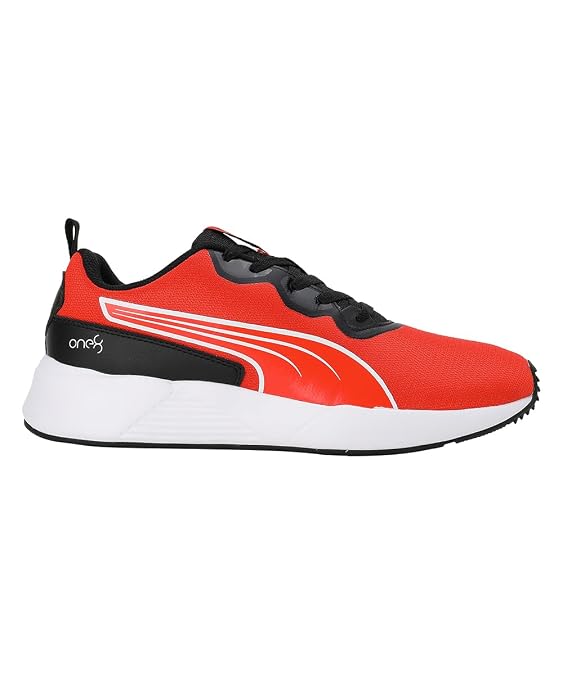PUMA Mens Dive One8 V2 Cherry Tomato-White-Black Sneaker - 8 UK