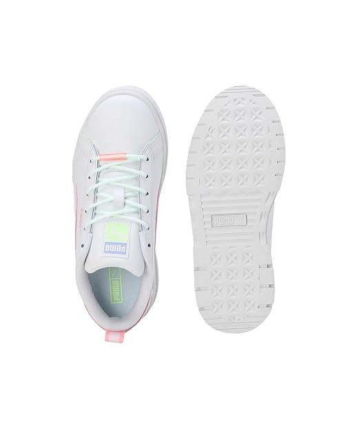 PUMA Girls Mayze Cosmic Girl PS White-Koral Ice Sneaker - 13 UK