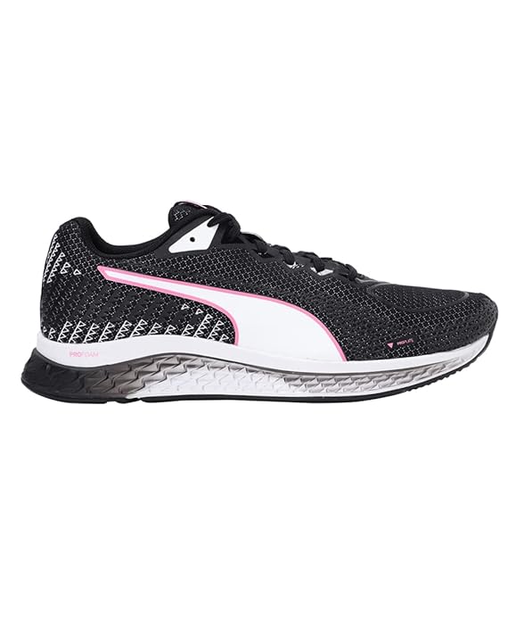 Puma Women Speed SUTAMINA 2 Running Shoe ( Black-White-Luminous Pink , 4 UK )