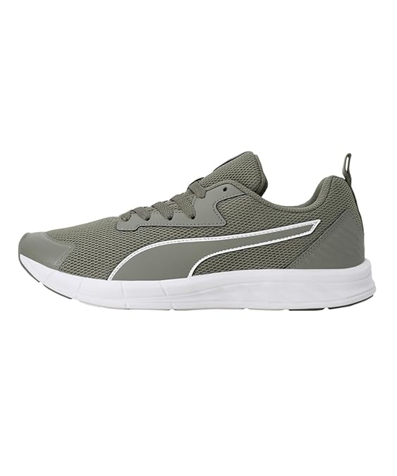 Puma Mens Lyrid Running Shoe (  Vetiver-White-Black , 7 )