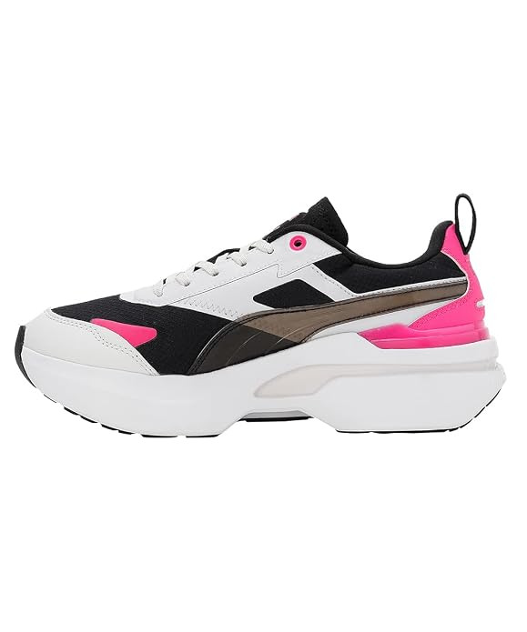 PUMA Womens Kosmo Rider Tech Wns Black-Feather Gray Sneaker - 4UK