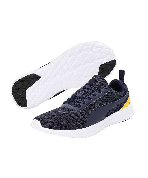 Puma Mens Zelus, Peacoat-Spectra Yellow-White, Sneaker - 8UK