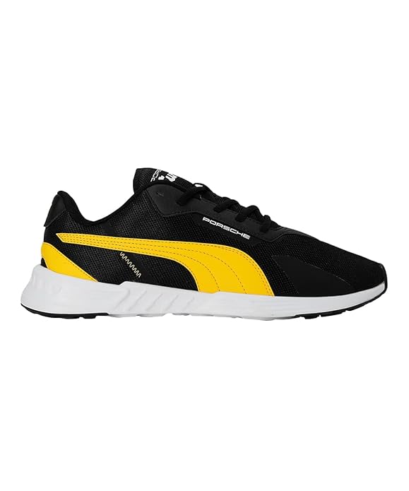 PUMA Unisex-Adult PL Tiburion Black-Lemon Chrome-White Sneaker - 7 UK