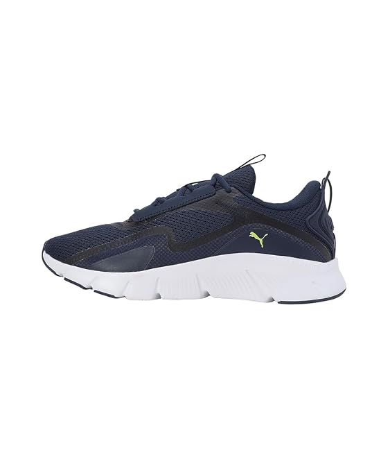 Puma Unisex-Adult FlexFocus Lite Club Navy-Lime Pow Running Shoe - 6 UK