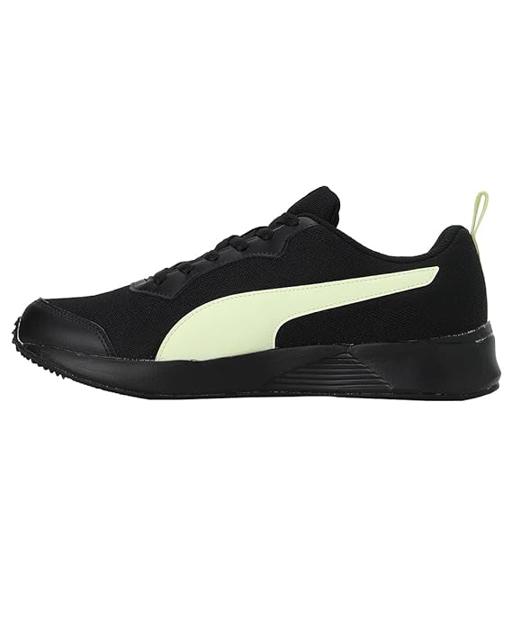 Puma Mens Ampi Black-Pistachio Running Shoe - 8 UK