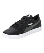 Puma Womens Smash WNS v2 Mono Black-Dark Shadow-White Sneaker - 3 UK