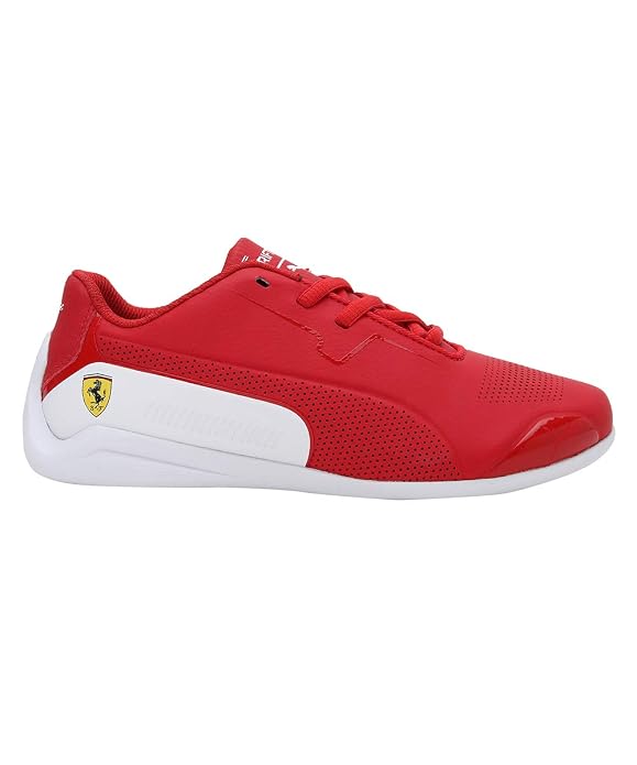 Puma unisex-child SF Drift Cat 8 JR Puma White-Red Sneaker - 4 UK