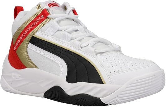 PUMA Kids Boys Rebound Future Evo Lace Up Sneakers Shoes Casual ( White , 3.5 )