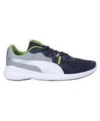 Puma Mens Wave V1 Peacoat-Quarry-Greenery Running Shoe - 6 UK