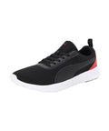 Puma Mens Zelus, Black-High Risk Red-White, Sneaker - 7UK