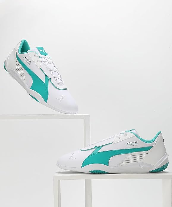 PUMA Unisex MAPF1 R-Cat Machina Sneakers Puma White-Mercedes Team Silver-Spectra Green - 11