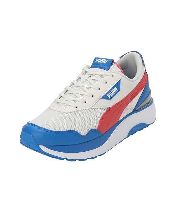 Puma Womens Cruise Rider WNS V1 Sneaker (Warm White-Electric Blush-Racing Blue , 4 UK )