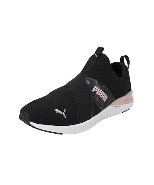 Puma Women Better Foam PRL Slip Marb Wn Running Shoe ( Black-Future Pink-White, 4 UK )