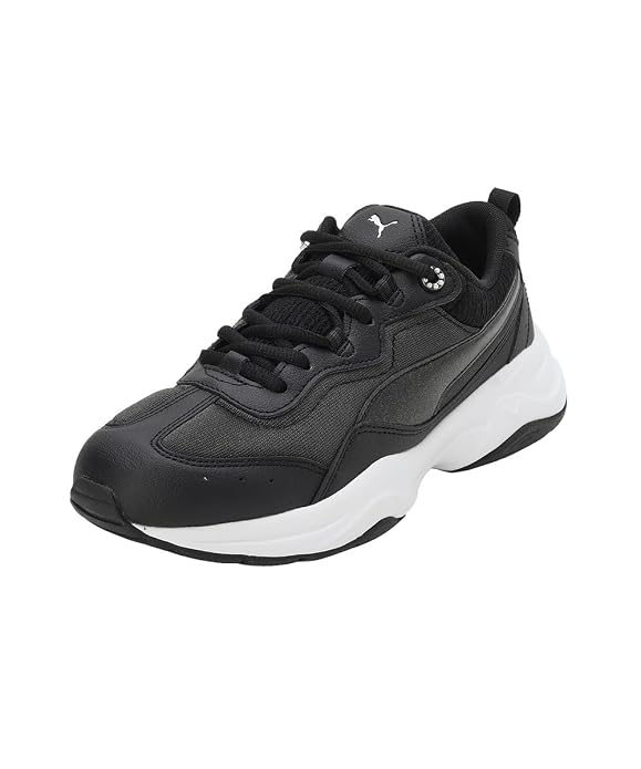 PUMA Womens Cilia Regent Romance Flat Dark Gray-Black-Silver Sneaker - 4 UK