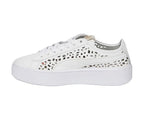Puma Vikky Stacked Laser Cut Shoes White 4 UK