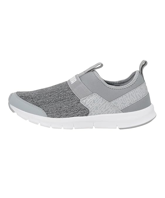 Puma Mens Knit V3 Quarry-Harbor Mist-Puma White Walking Shoe-8 UK