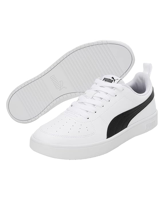Puma Unisex-Adult Rickie White-Black Sneaker - 10UK