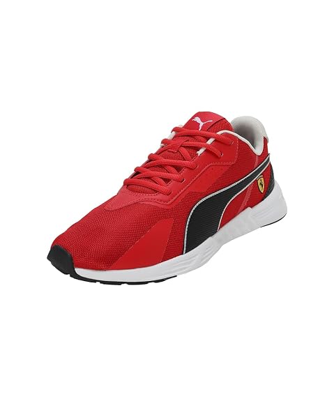 PUMA Unisex-Adult Ferrari Tiburion Black-White Sneaker - 11UK