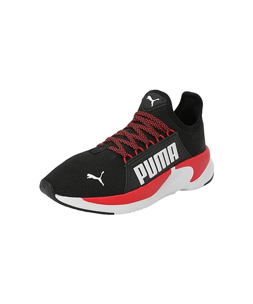 Puma Unisex-Kid Softride Premier Slip-On Jr Black-for All Time Red-White Walking Shoe - 6 UK