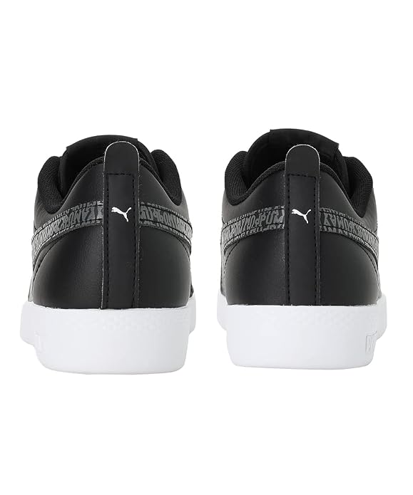 Puma Womens Smash WNS v2 Mono Black-Dark Shadow-White Sneaker - 3 UK