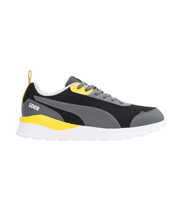 Puma Mens x 1DER Brook Black-Castlerock-Sun Ray Yellow Sneaker - 11UK