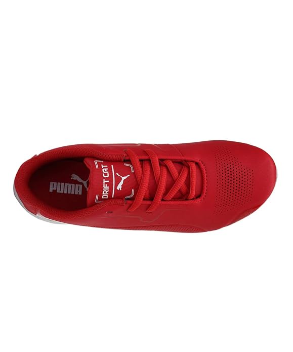 Puma unisex-child SF Drift Cat 8 JR Puma White-Red Sneaker - 4 UK
