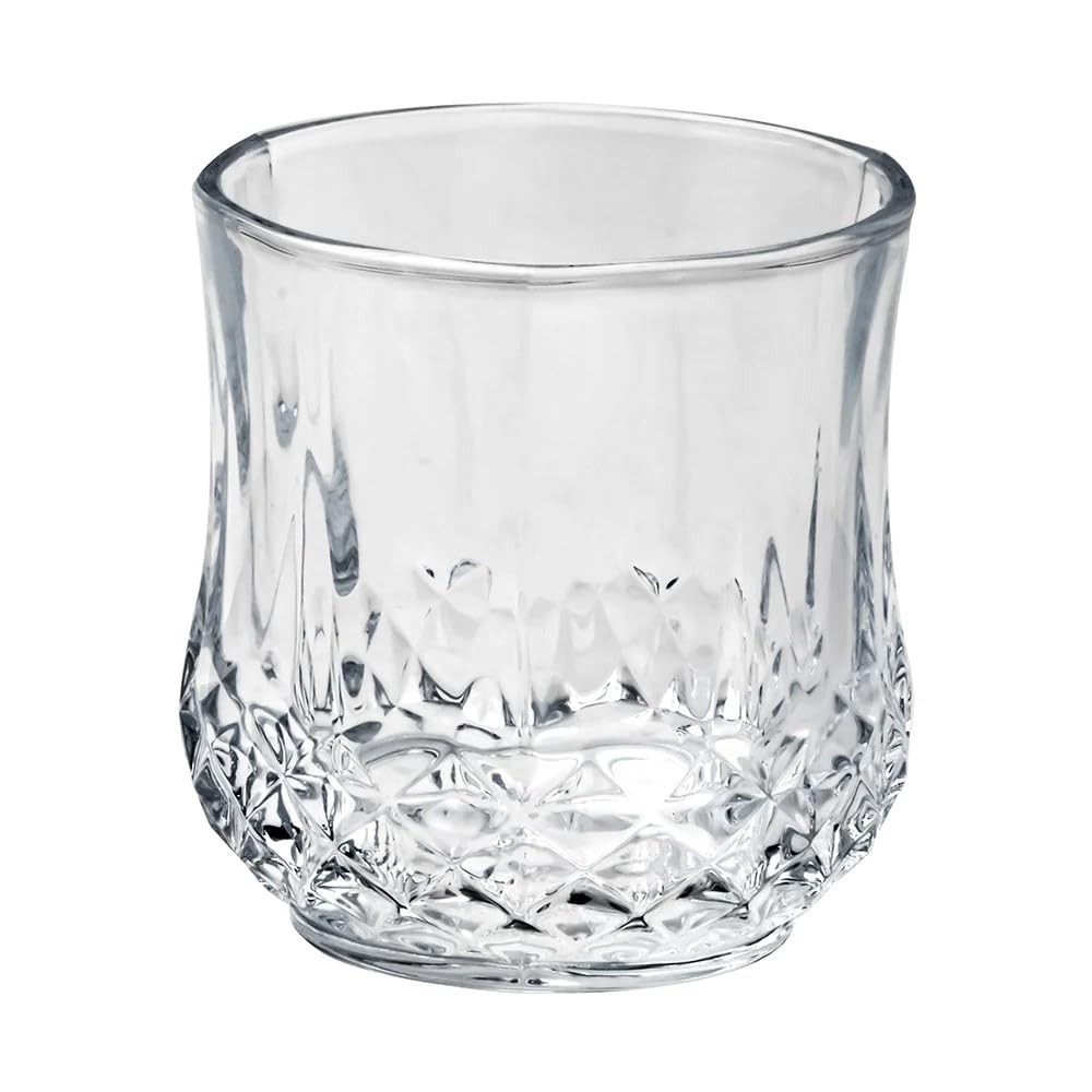 Sanjeev Kapoor Diamond Whisky Glass Set of 6 Psc, 330 ml, Bar Glass for Drinking Bourbon, Whisky, Scotch, Cocktails, Cognac- Old Fashioned Cocktail Tumblers, Perfect for Home, Restaurants & Parties.