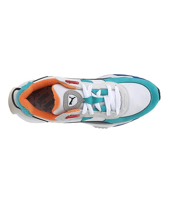 Puma Unisex-Adult, Wild Rider Layers, White-Viridian Green, Sneaker, 4UK
