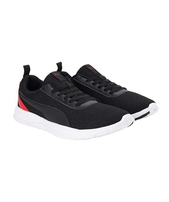Puma Mens Zelus, Black-High Risk Red-White, Sneaker - 6UK