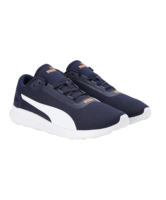 Puma Mens Volant, New Navy-White-Vibrant Orange, Sneaker - 11UK