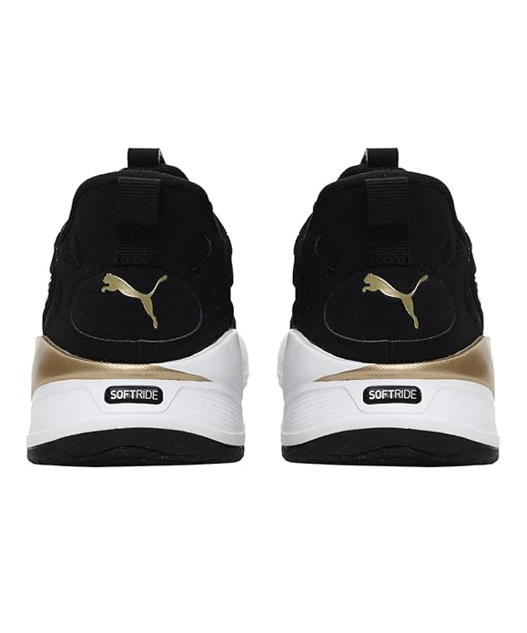 Puma Womens Softride Premier Mtl WN's Black-Team Gold Walking Shoe - 3UK